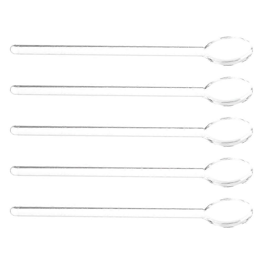 Ergonomic Long Handle Spoons For Cafe And Milk Tea Shops 5Pcs