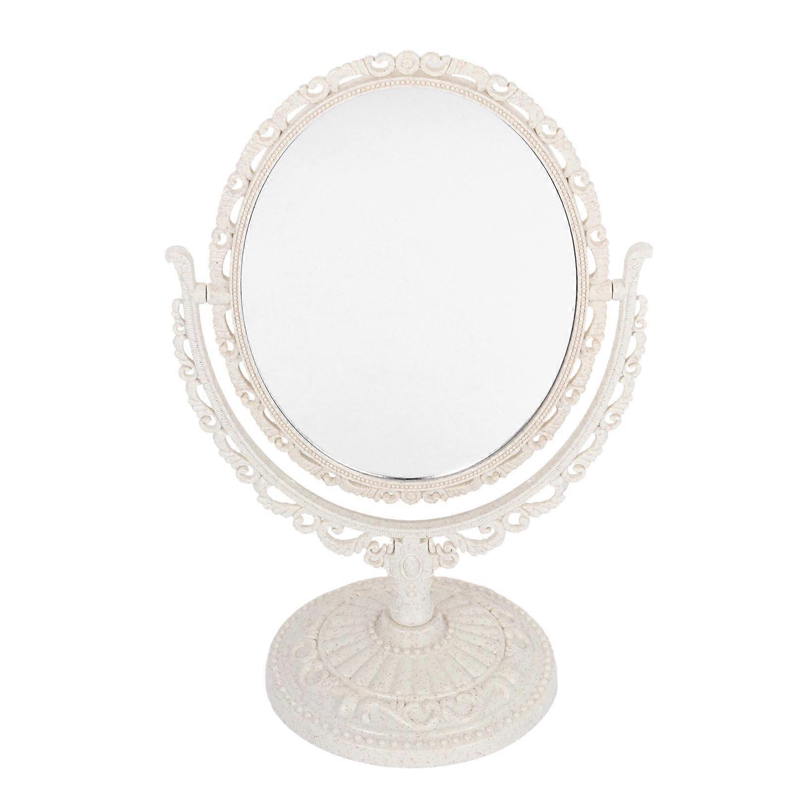 Retro Makeup Mirror Home Decoration No Distortion Plastic Material 1Pcs