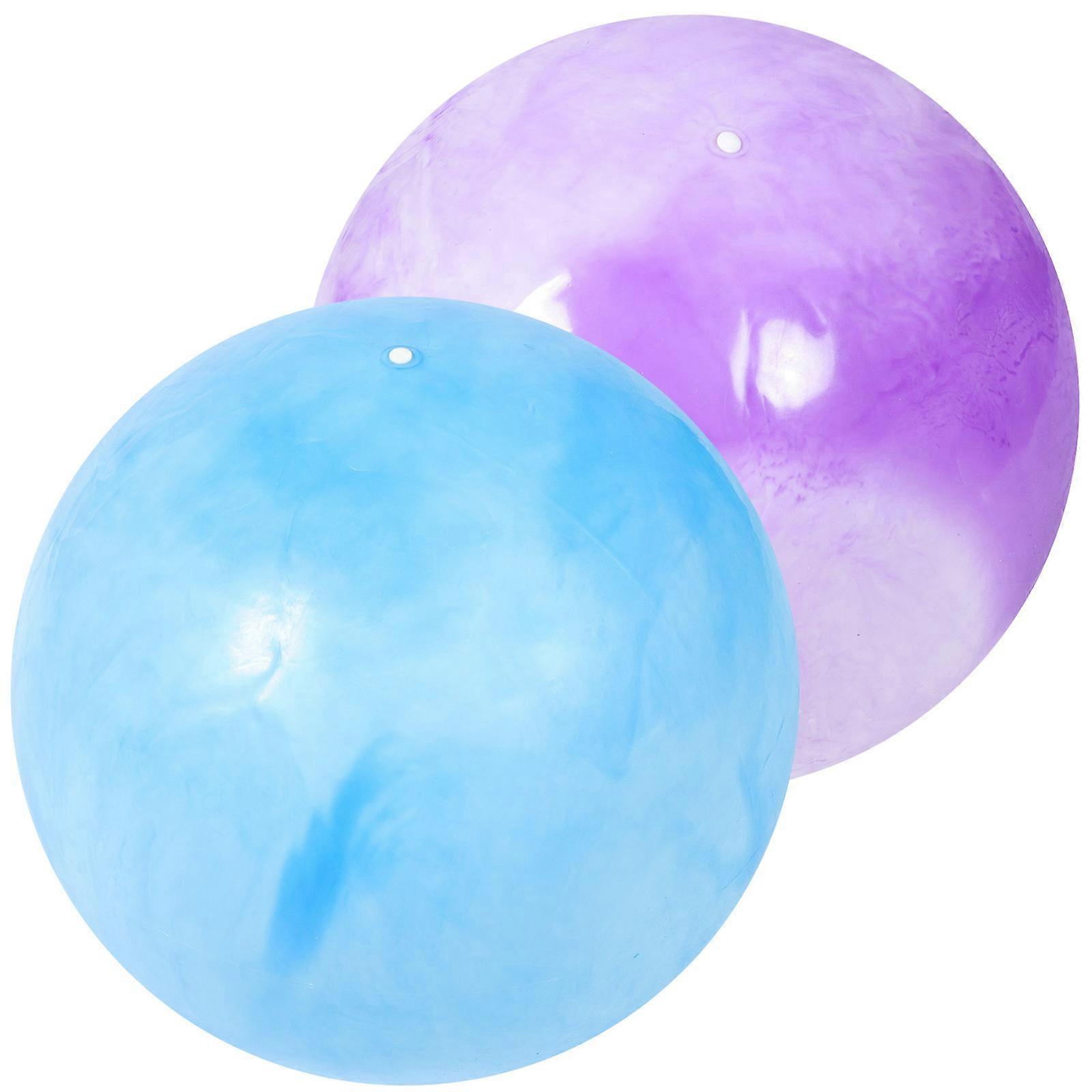 Balls For Exercise Inflatable Bouncy Balls Large Round PVC 21.7In Back Pain Relief 2Sets