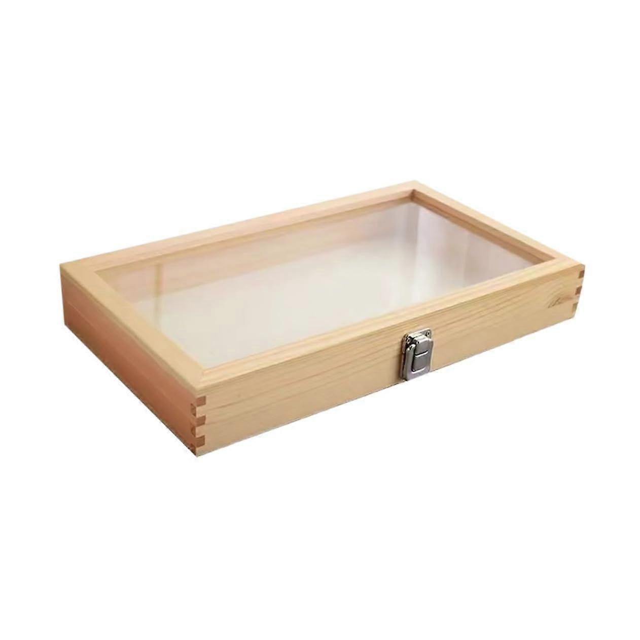 Wooden Collection Box Lid for Butterfly Specimens Compact Display Case for Insects and Entomology Collections
