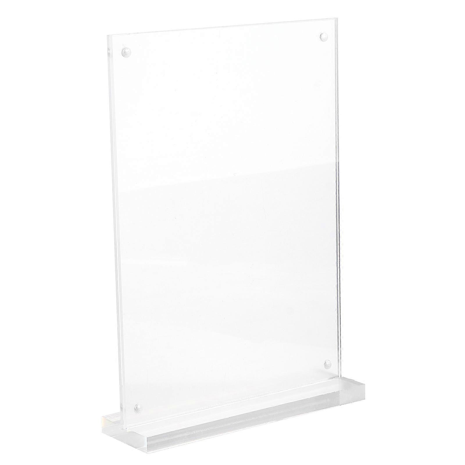 Transparent Price Tag Holders Display Holder Vertical Design Sign Display Shops Acrylic 22X15X4CM 1Pcs