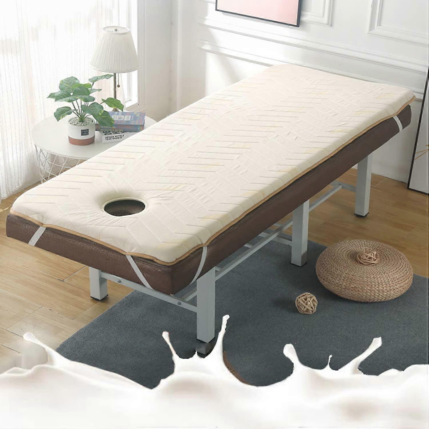 Memory foam mattress topper, 3cm, for salon bed, spa table, beige, 60x180cm