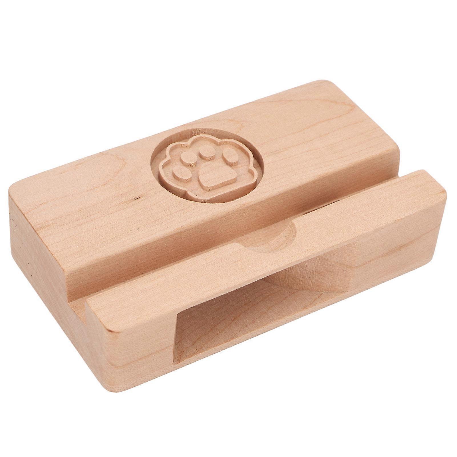 Cute Cat Paw Pattern Wood Essential Oil Diffuser Aromatherapy Essential Oil Diffuser Cell Phone Stand
