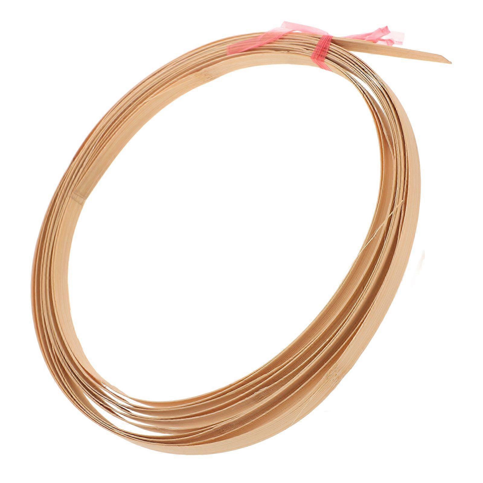 2 Rolls of Bamboo Strip for Weaving Crafts DIY Bamboo Strip Smooth Surface Flat Strip