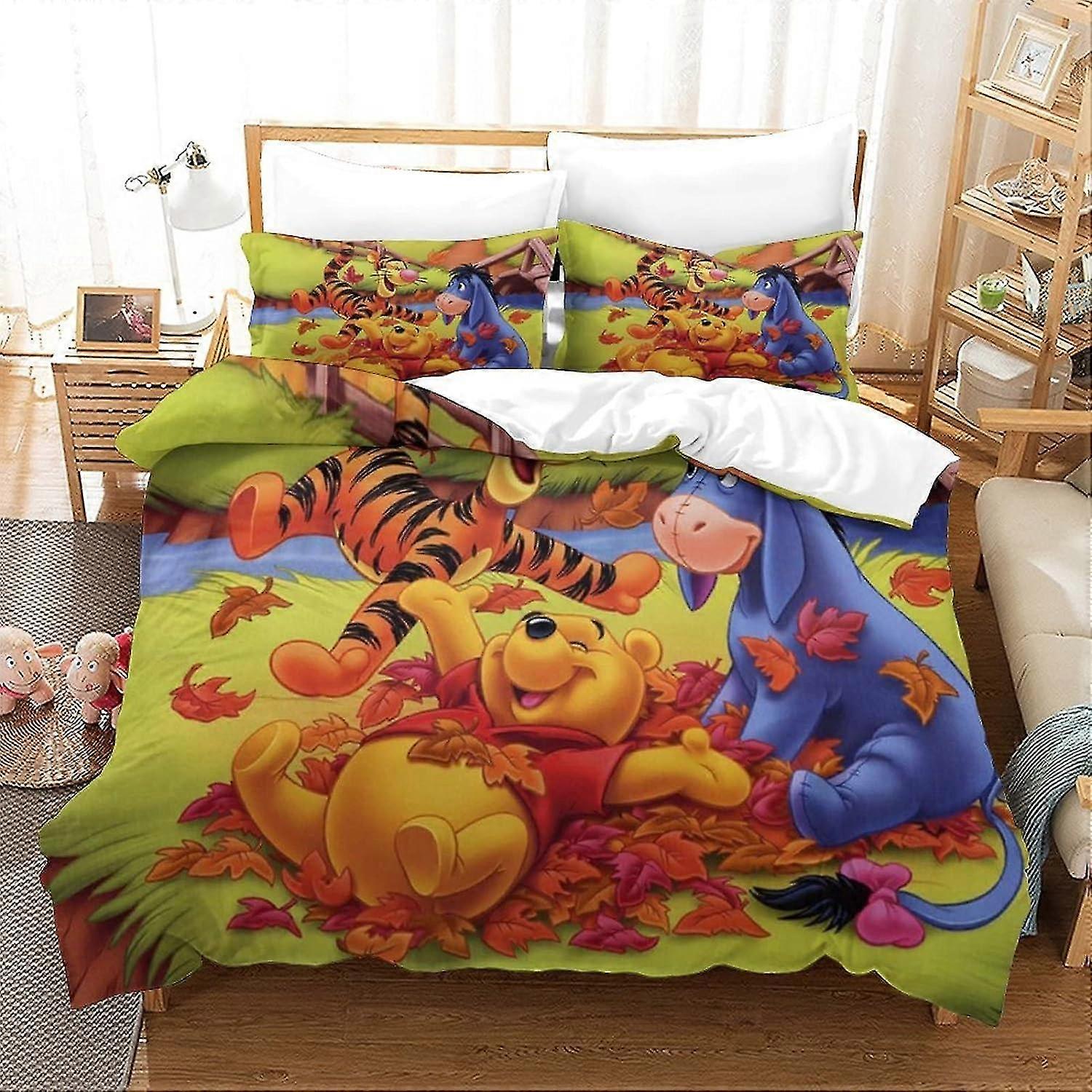 Conjunto de cama de desenho animado impresso em 3D com capa de edredão de microfibra de animação, conjunto de capa de edredão de 3 peças, capa de edredão de microfibra.