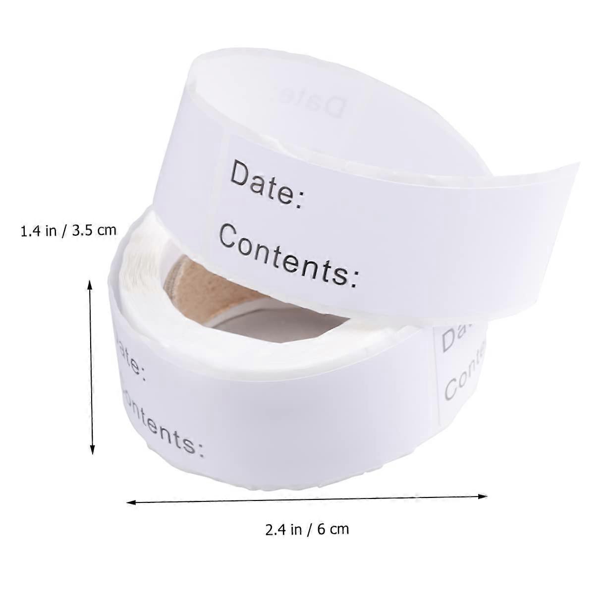 Food Date Sticker Shelf Life Labels Stickers for Storing Food Labels Made of Frozen Paper Fridge Food Labels Empty Container As Shown Size 1