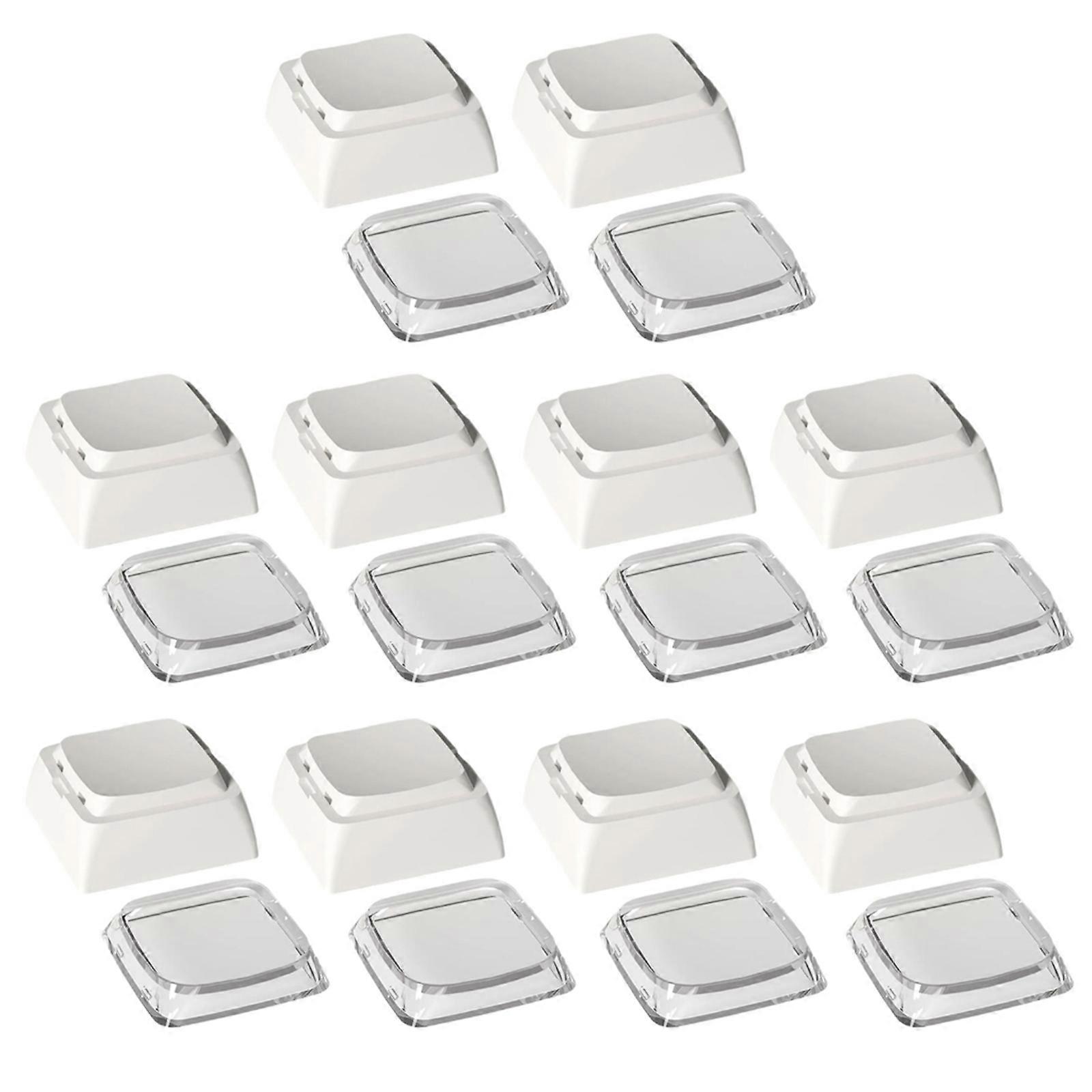10Piece PC Blank Keycap XDA Profile 1U Supplements Gaming Keycap DIY Key Button Keyboards White