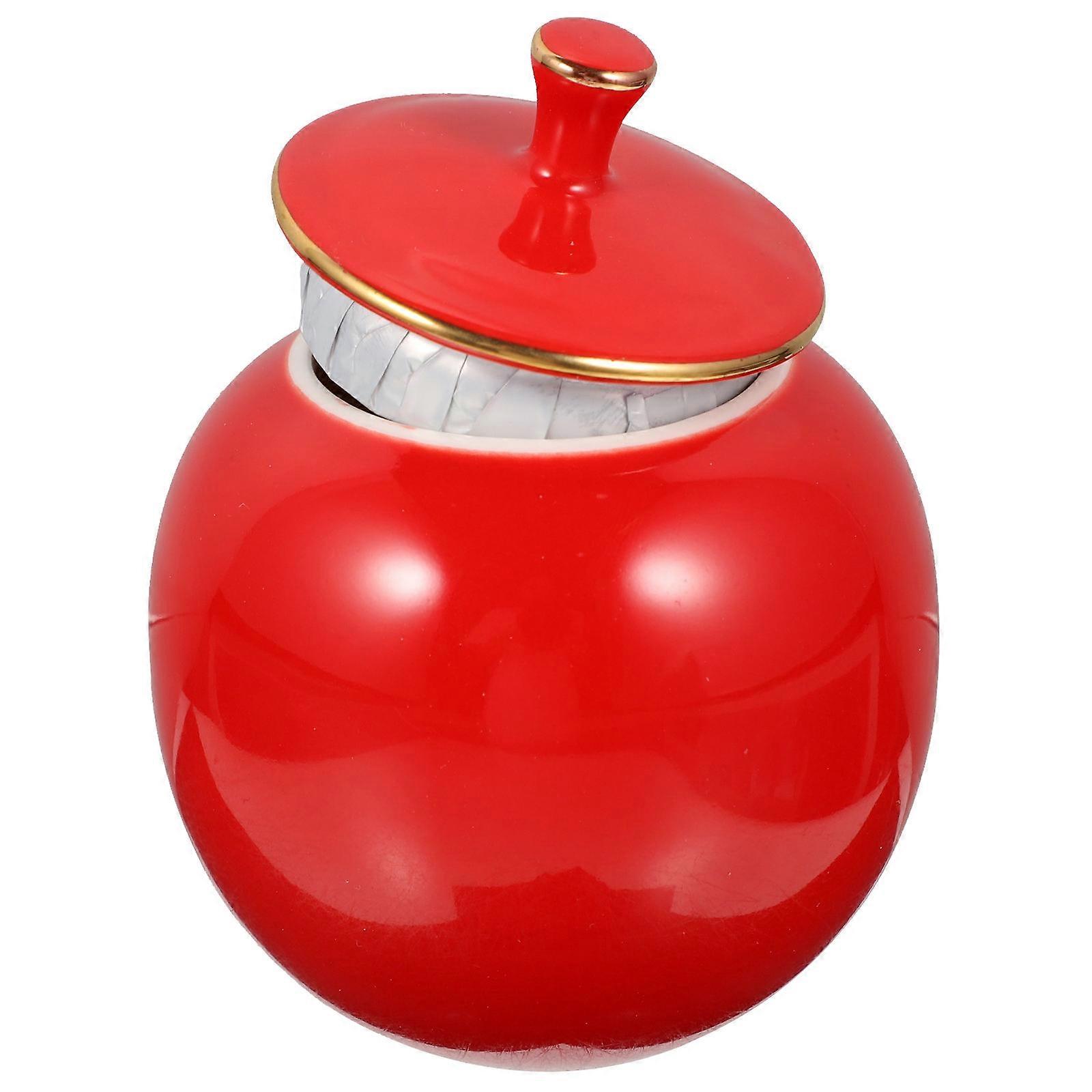 Ceramic Storage Jar Tea Leaf Canister Minimalist Style Home Use 1Set