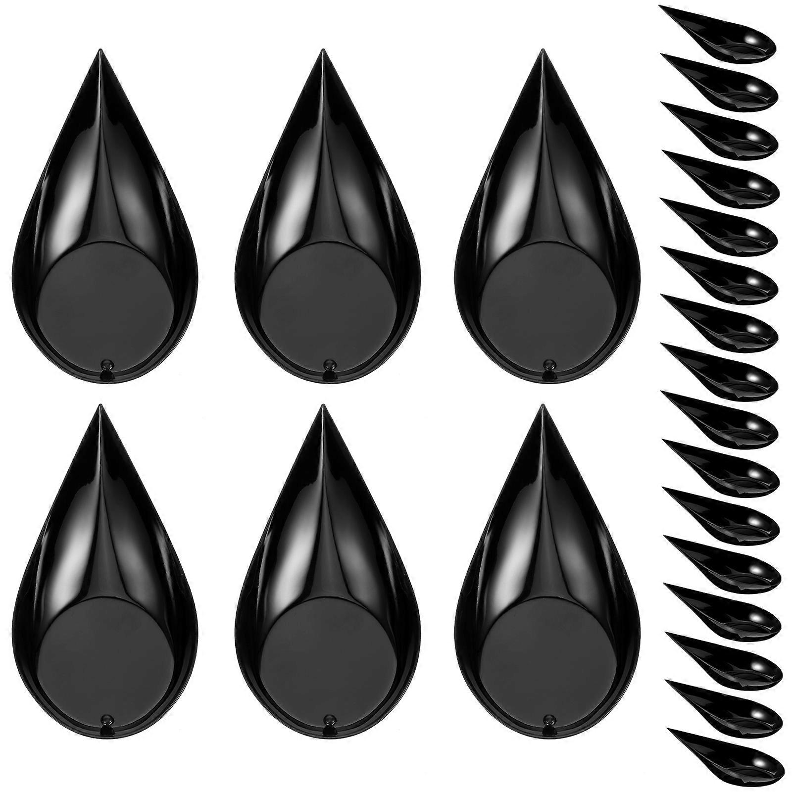 Spoon Dessert Tasting Plate Multi Functional Fruit Display Photography Prop Black 3.9×2×0.4in Appetizer Catering Plate 100Pack