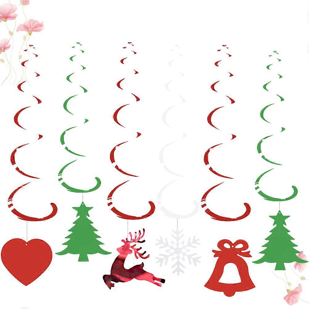 Hanging Ceiling Decoration Spiral Tree Ornaments Assorted Color PVC Photo Backdrops 12Pcs
