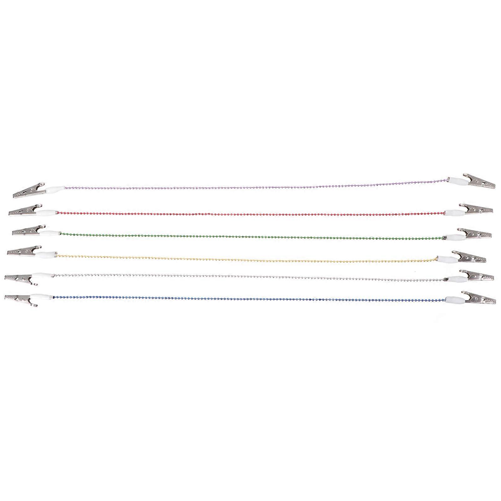 6pcs Assorted Color Napkin Clips with Metal and Plastic for Scarf Use Lightweight and Durable 0.5in
