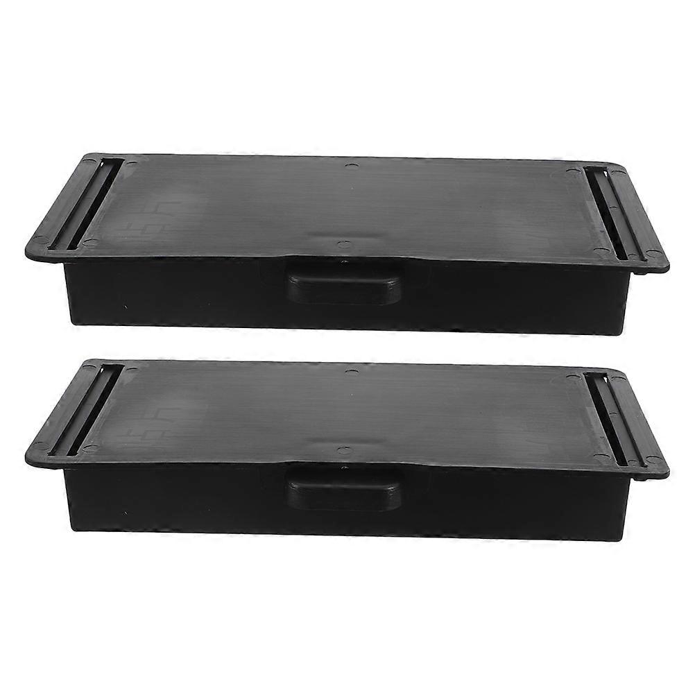 Under Desk Sliding Storage Organizer 2pcs Multi Functional Drawer Office Adhesive Pencil Holder Versatile Storage Solution
