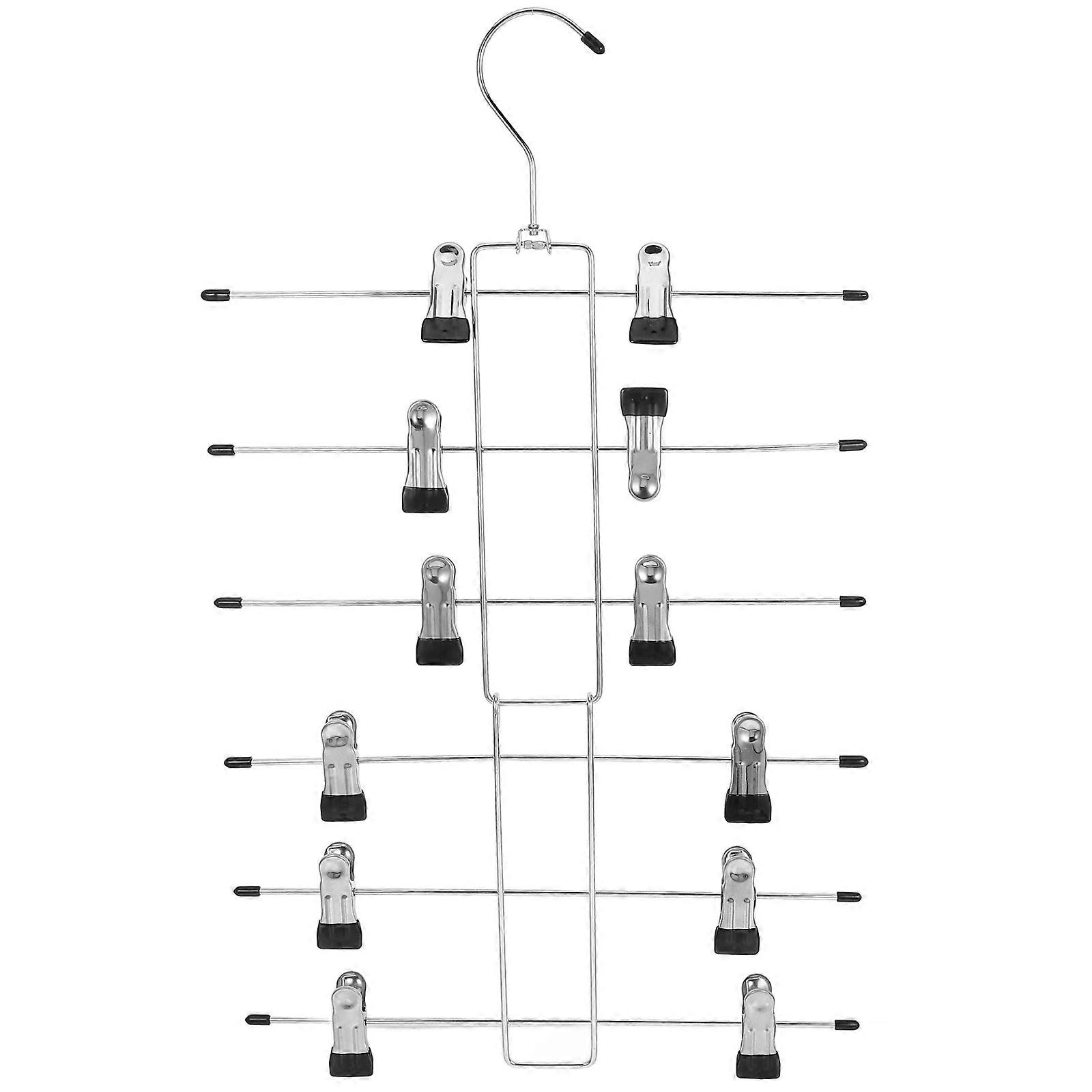 It sounds like you're referring to a **multi trouser hanger with adjustable clips** — a practical and space saving closet organizer designed to hold