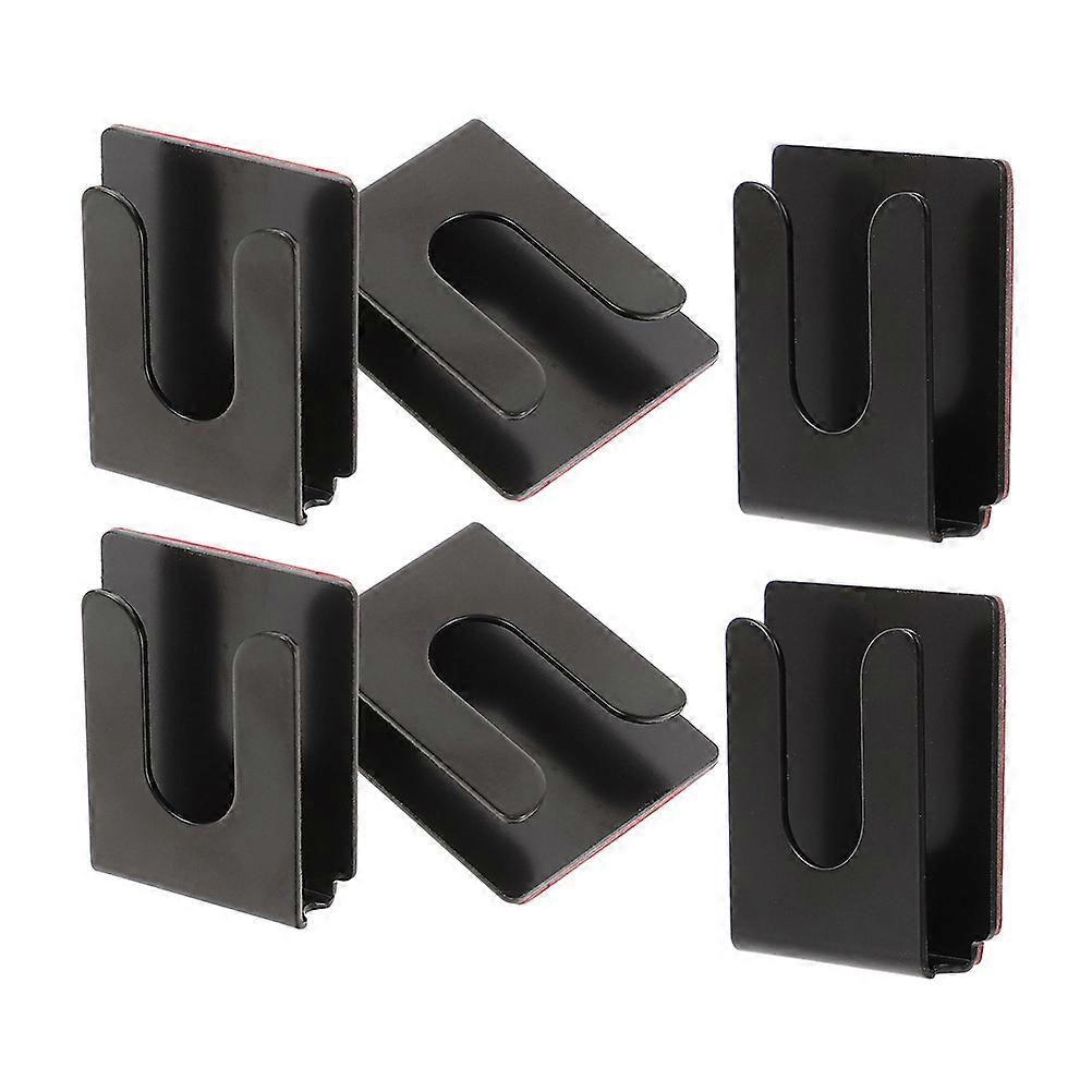 Universal Microphone Clip Mic Hanger Clips Tool-Free Installation Black 6Pcs