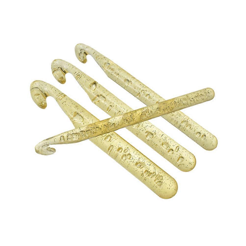 5pcs Thick Line Carpet Crochet Hooks Plastic Crystal Crochet Crystal Knitting Needles Large Chunky Carpet Crochet Hooks for DIY Weaving Lovers