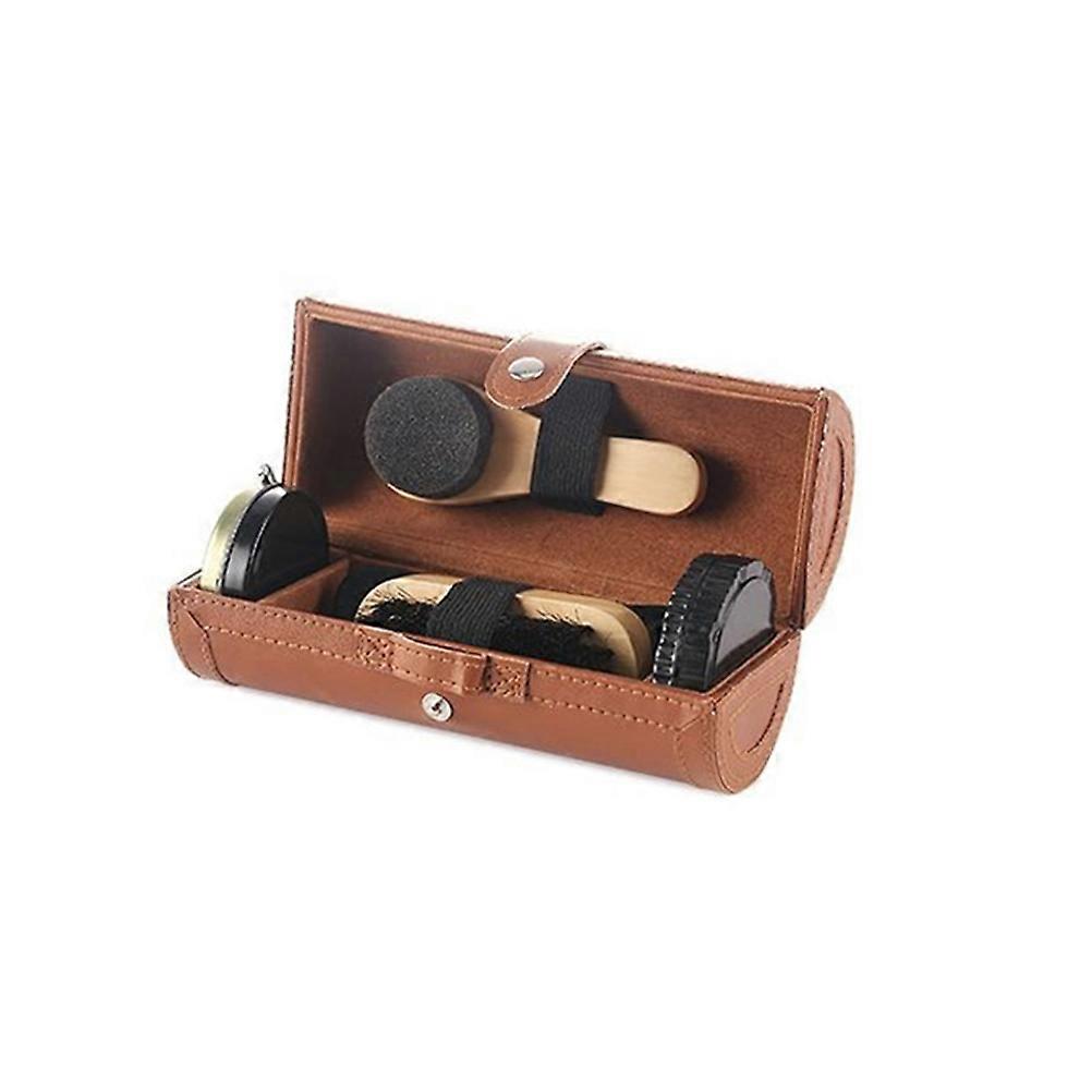 Shoe Care Set Polishing Brush Leather Shoe Polish Maintenance Tools Business Travel 1Set