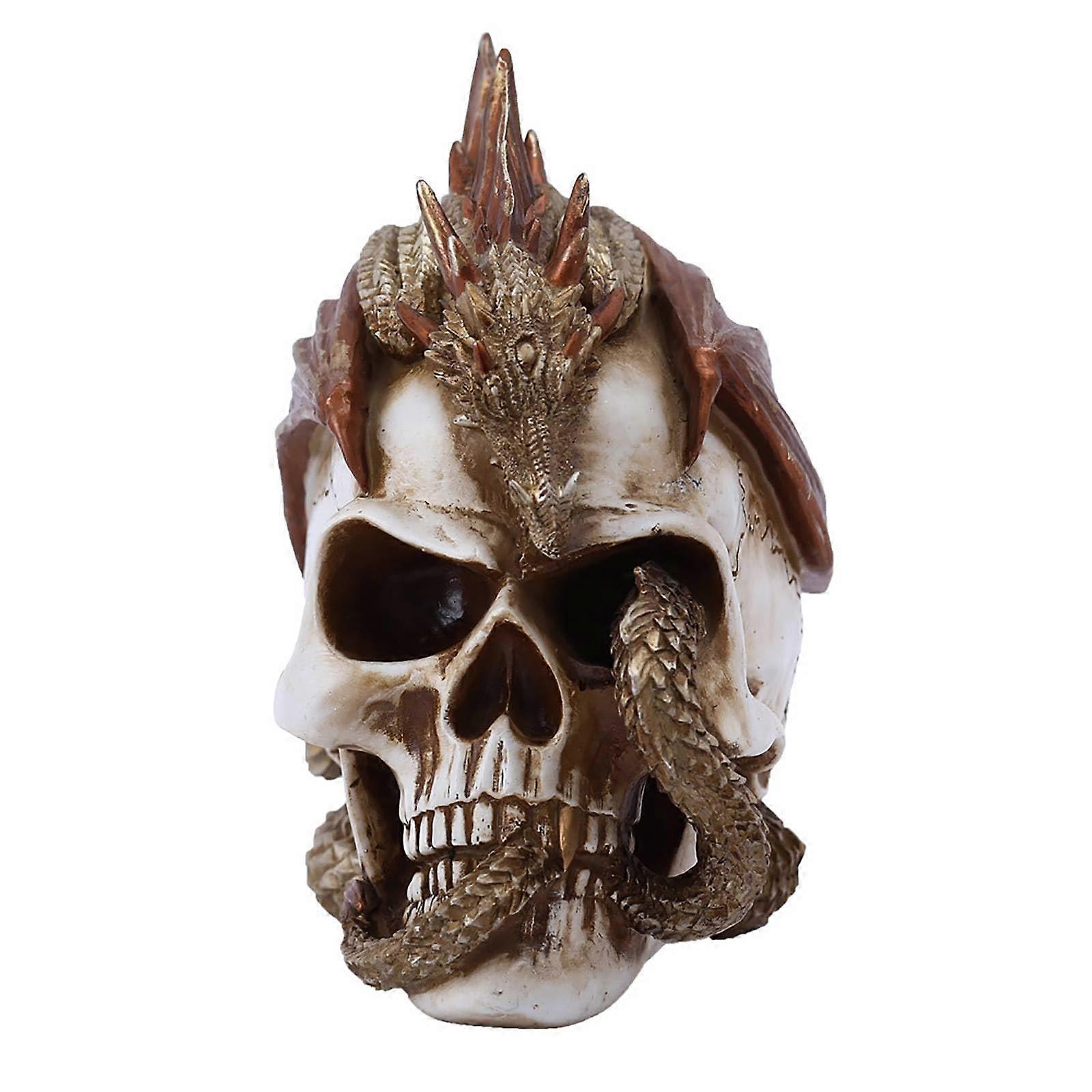 Dragon and Skeleton Resin Vault Dragon Guardian Skeleton Miniature A Standard Standard A