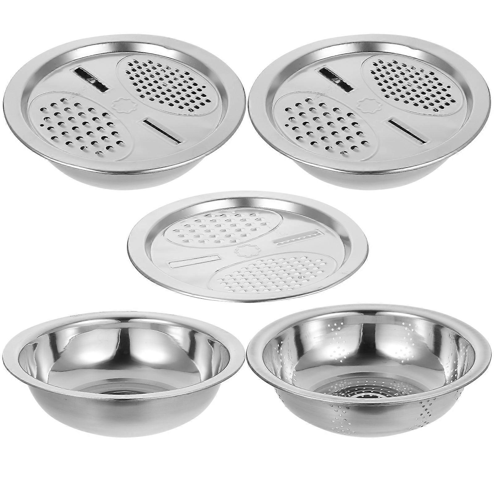 Stainless Steel Wash Basin 3Pcs Vegetable Washer Designed For Kitchen Use With Random Style Ideal For Washing Fruits And Preparing Food