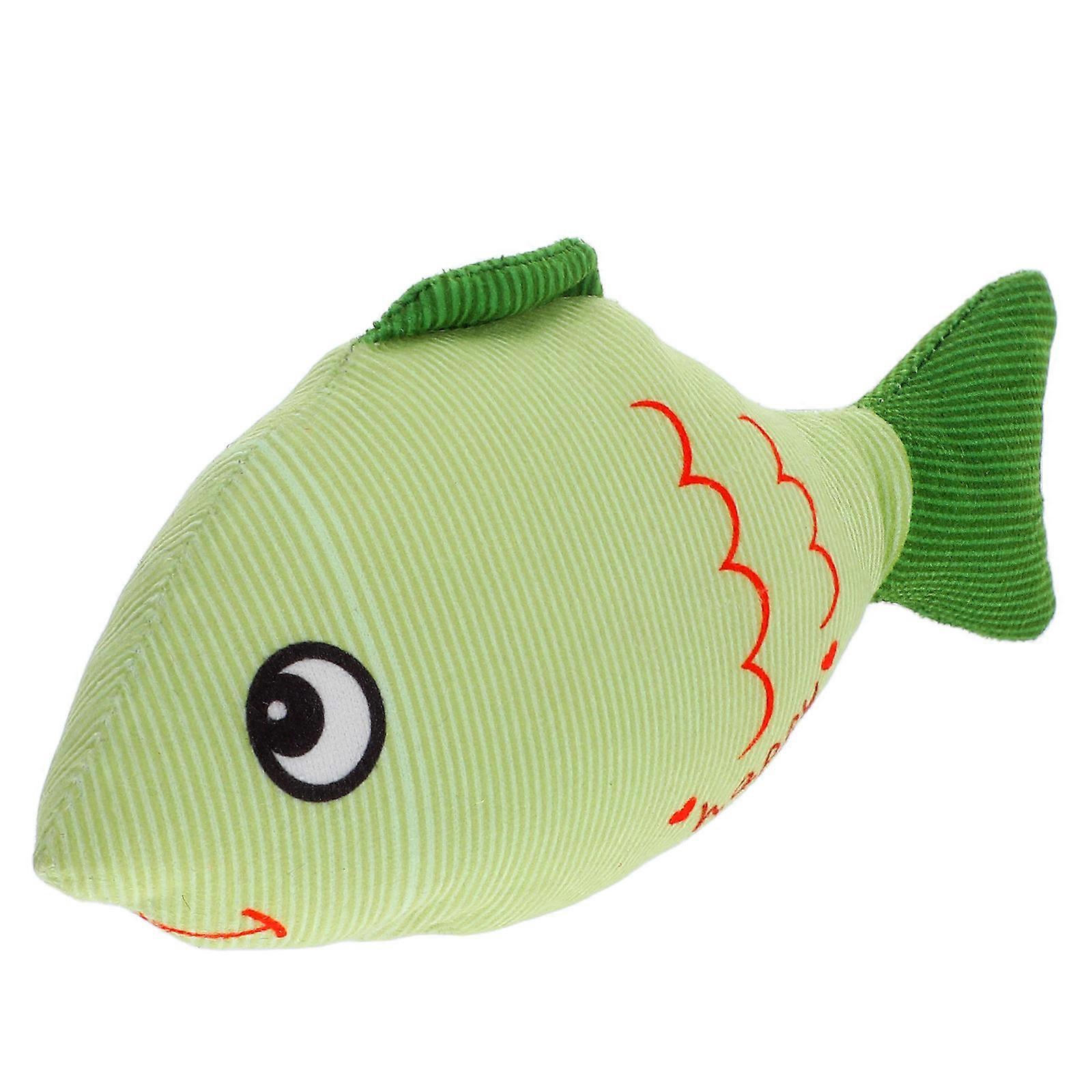 Multi Soft Plush Fish Shape Toy for Cat Plaything Interactive Realistic Design Satisfies Natural Instincts 7.5 Inches