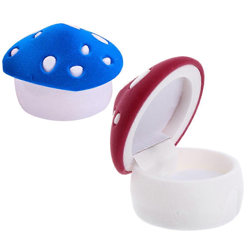 ジュエリーオーガナイザーボックス2個キノコ型ジュエリー収納ケース誕生日結婚式クリスマス行事に適しています