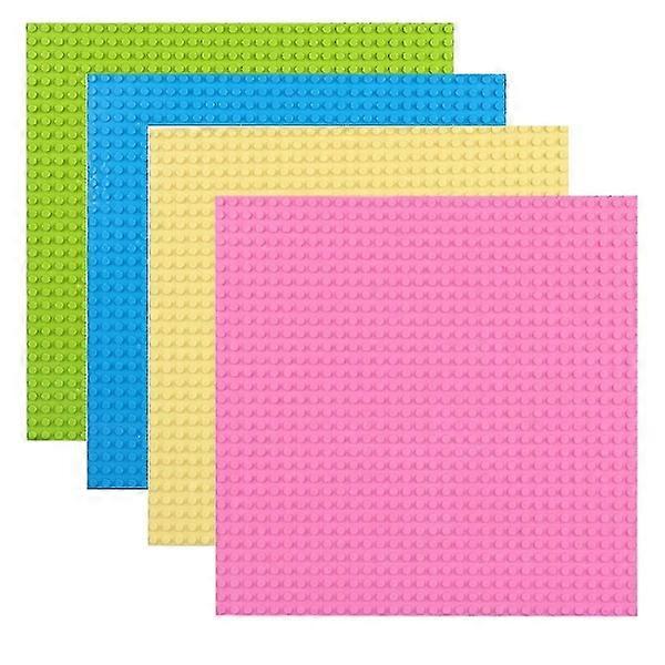 4-pak store bundplader murstensbyggeplader til piger drenge 32 x 32 pløkker eller 10 x 10 tommer