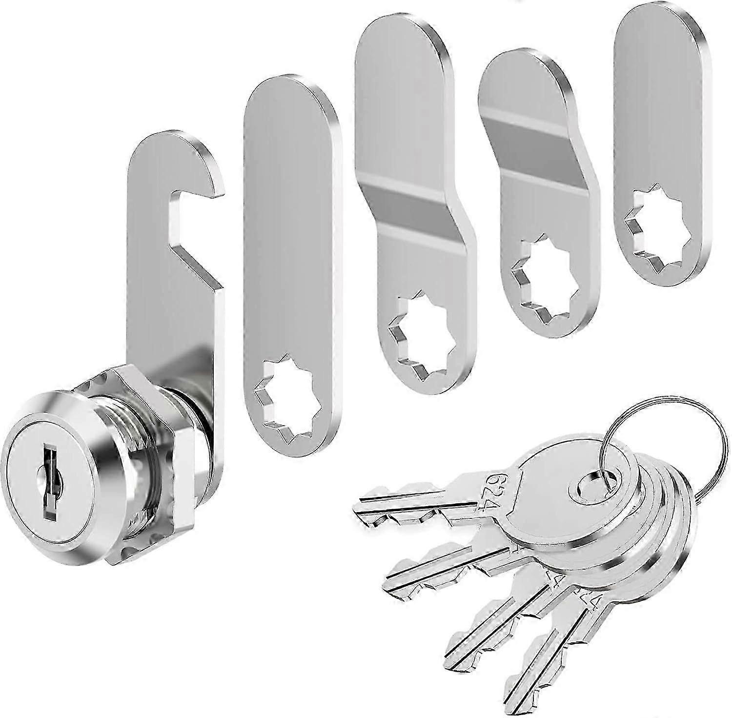 2025 Mailbox Lock 4 Keys, Comes with 5 Different Locking Plates, 16mm Mailbox Lock, Lever Lock for Mailboxes, Cabinet Doors
