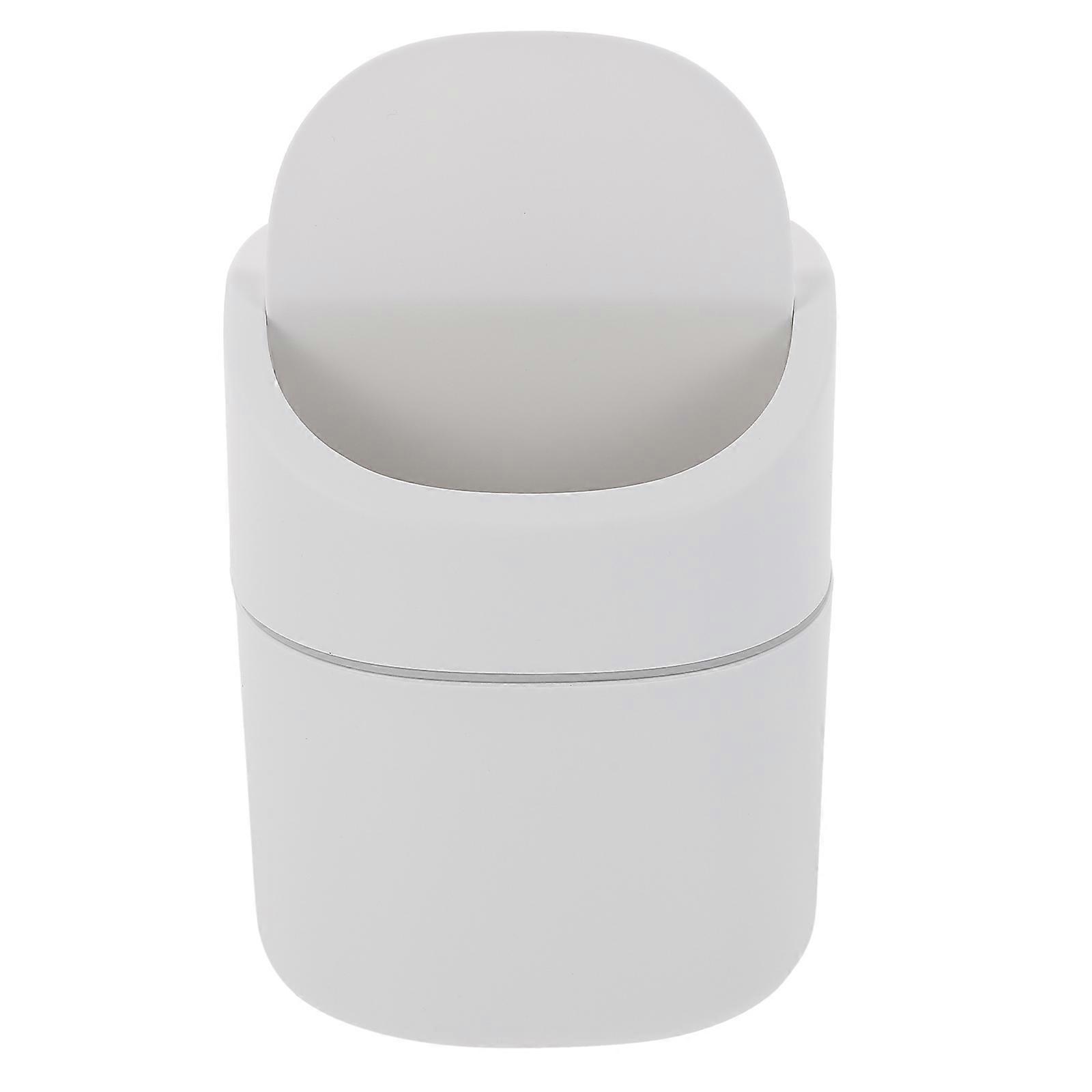 Compact Mini Desktop Trash Can with Lid – Impact Resistant Household Waste Storage Box for Office, Bathroom, Bedroom – Space Saving Organizer with