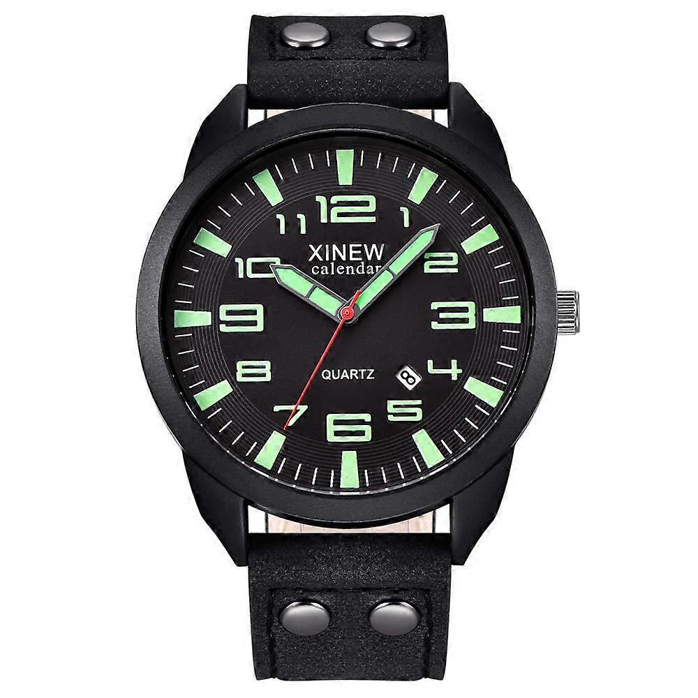 Men's Quartz Calendar Watch - Luminous Simple Dial Outdoor Timepiece, Waterproof and Durable for Outdoor Activities, Unit Size A