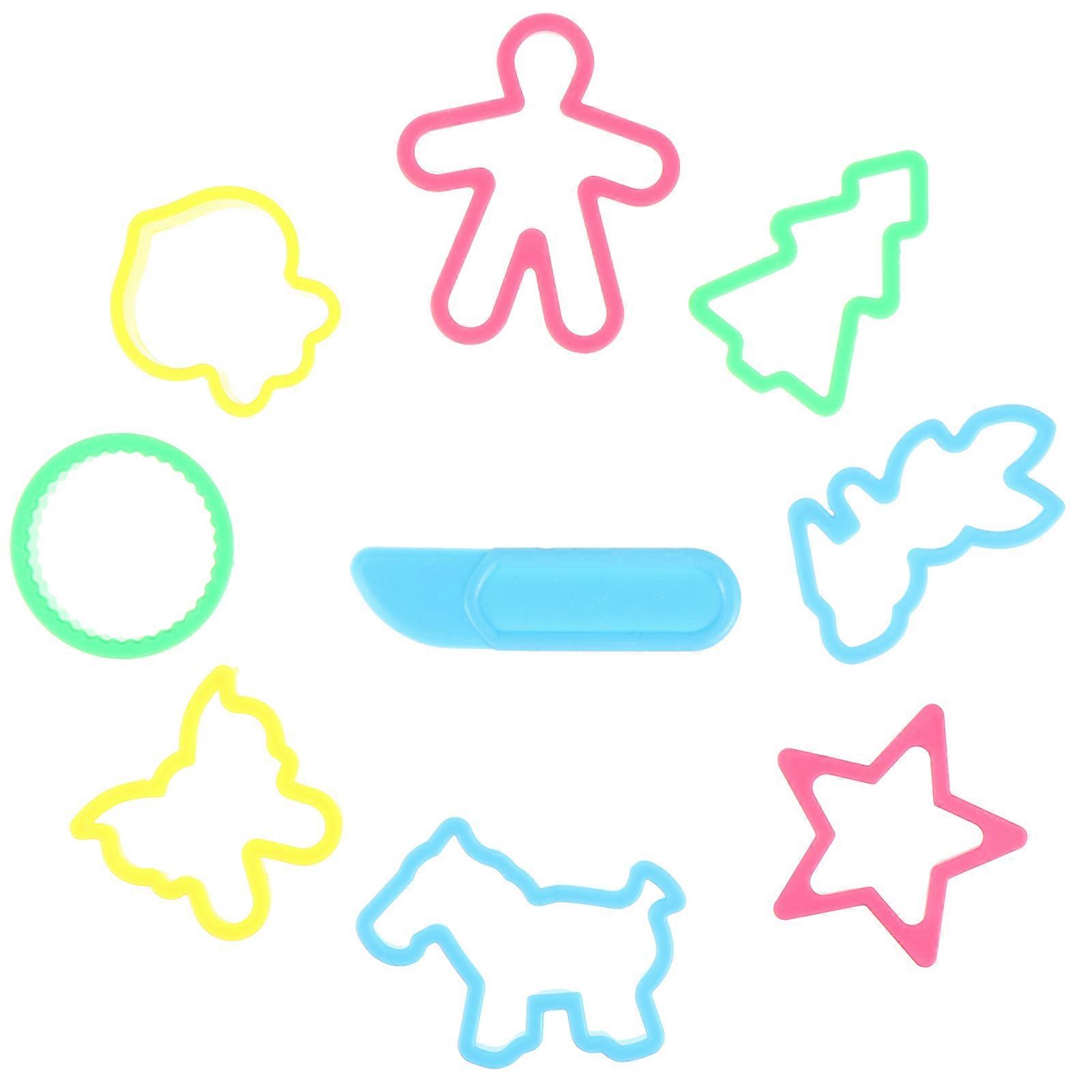 Kids Cartoon Clay Molds Baking Tool 5X5X1.5cm Assorted Color For Playtime 45Pcs