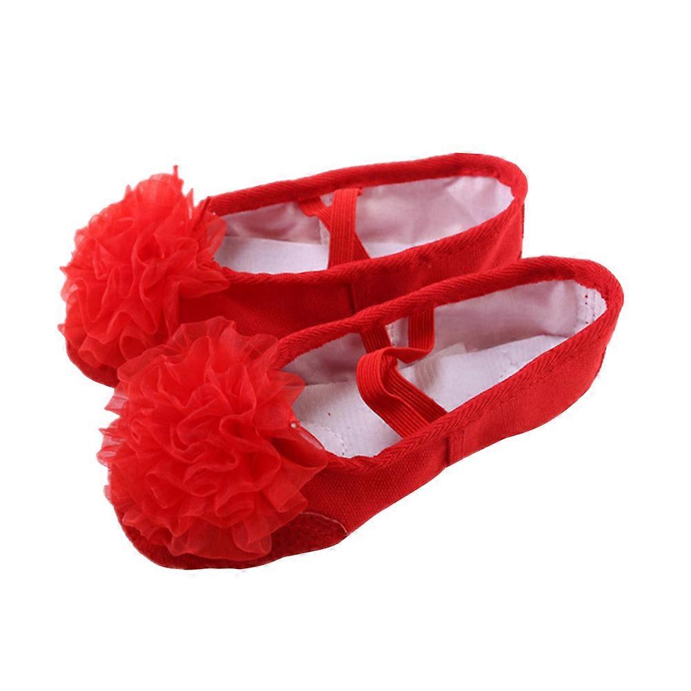 Ballet Shoes For Kids Size 30 Anti-Slip Soft Sole Comfortable For Dance And Pair