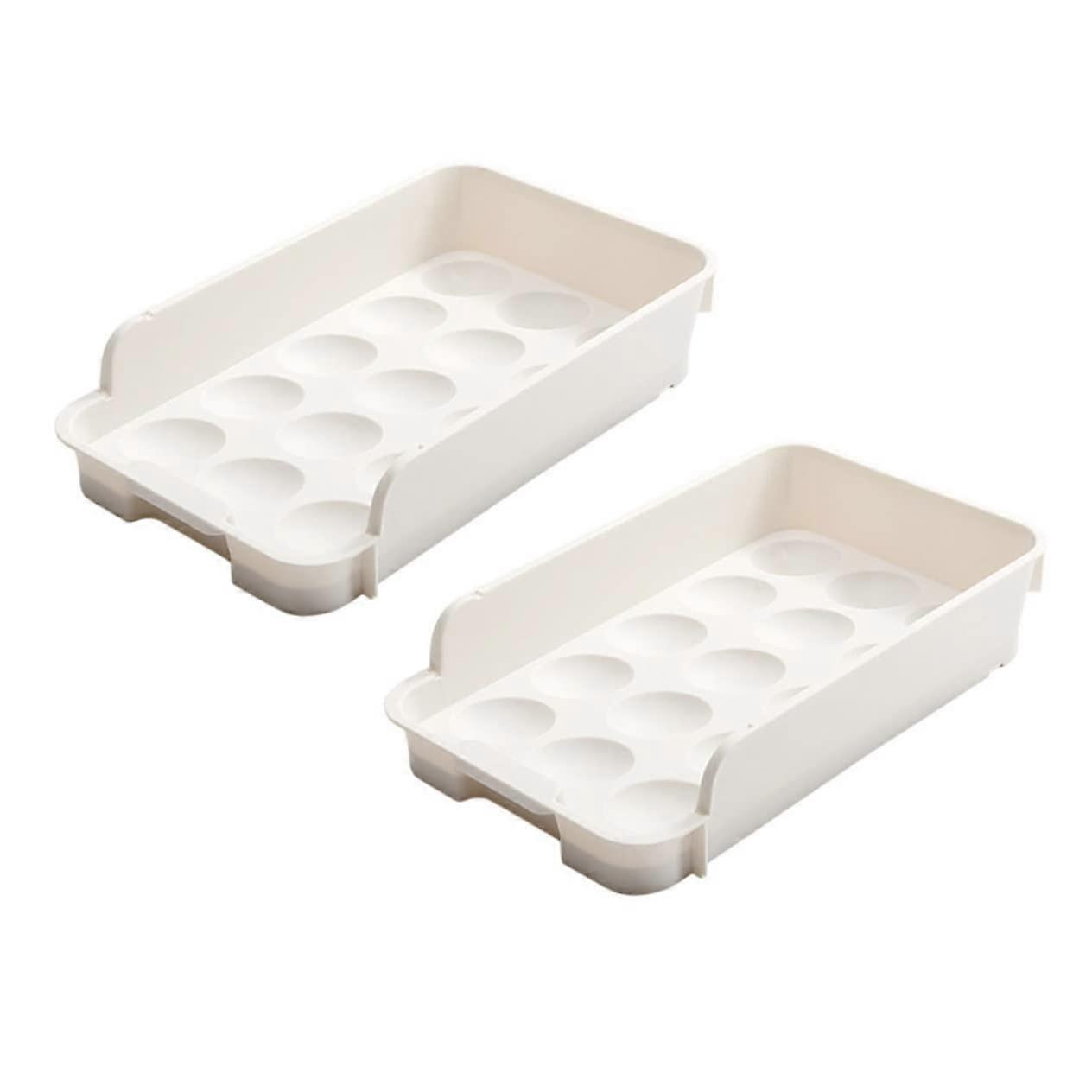 2piece egg holders for refrigerator, thick storage box for eggs, practical egg dispenser for fridge storage for home and farm