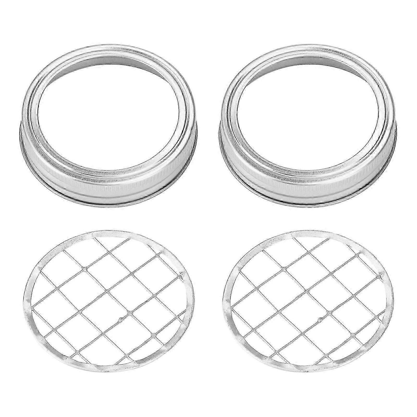 Mason Jar Frog Lid Insert Set - 2 Metal Inserts Ideal for Flower Arrangements & Rustic Decor - Perfect for 50+ Fresh Flowers