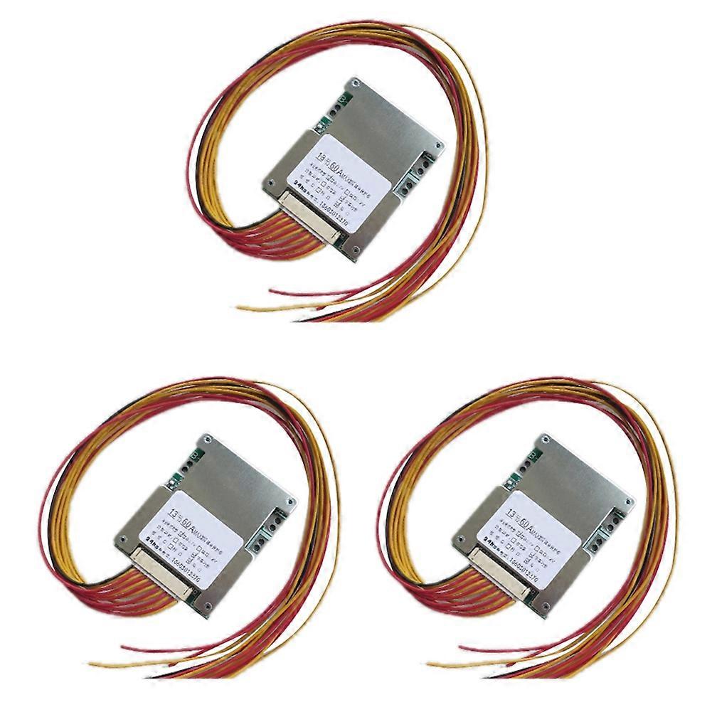 3X 13S 48V 60A Battery Protection Board Electronics Li-Ion Cell Battery PCB Equalizer Board Board Mo