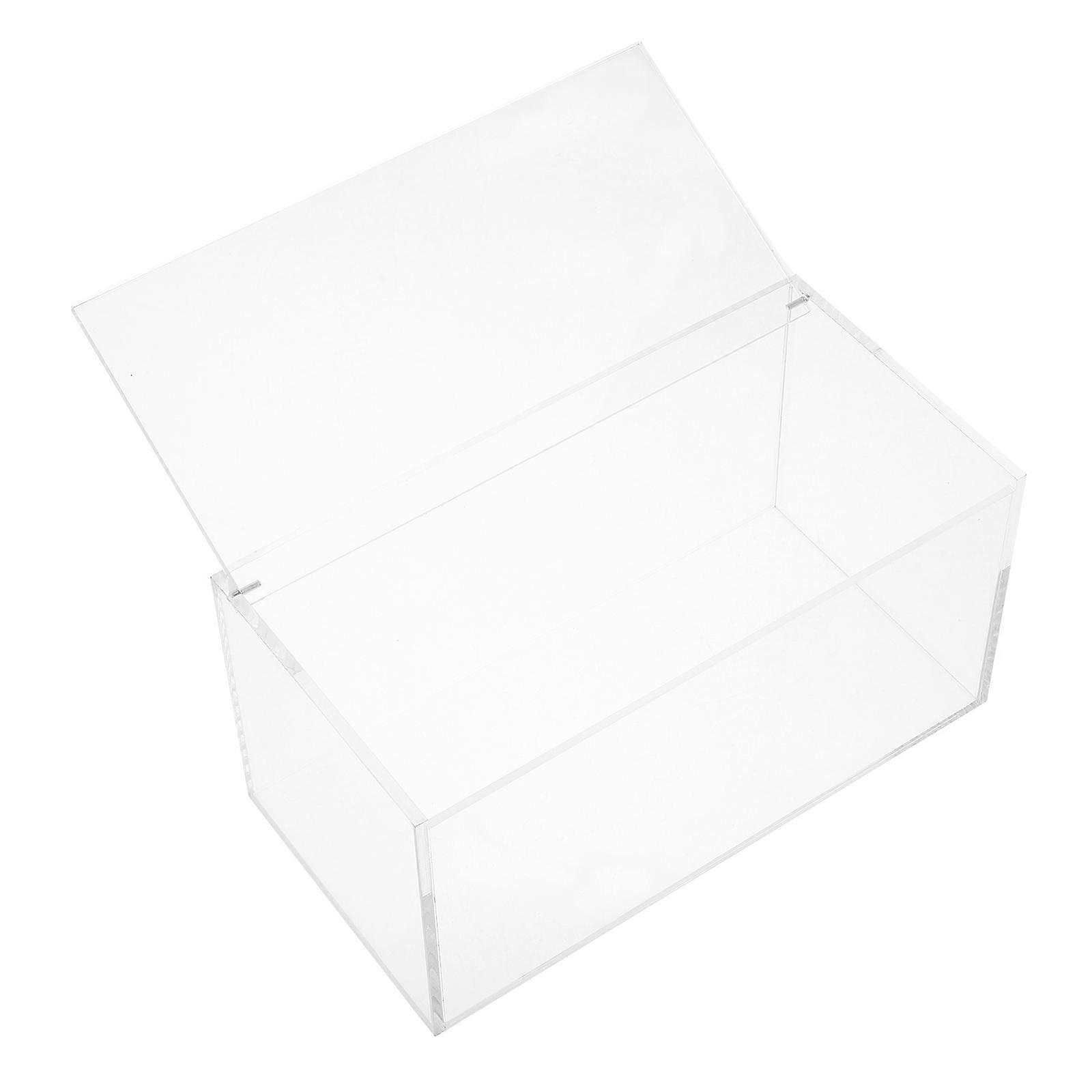 Clear Storage Box With Lid Laundry Organization For Homeowners 20.30X10.20X10.20CM Transparent Acrylic Container 1Pack