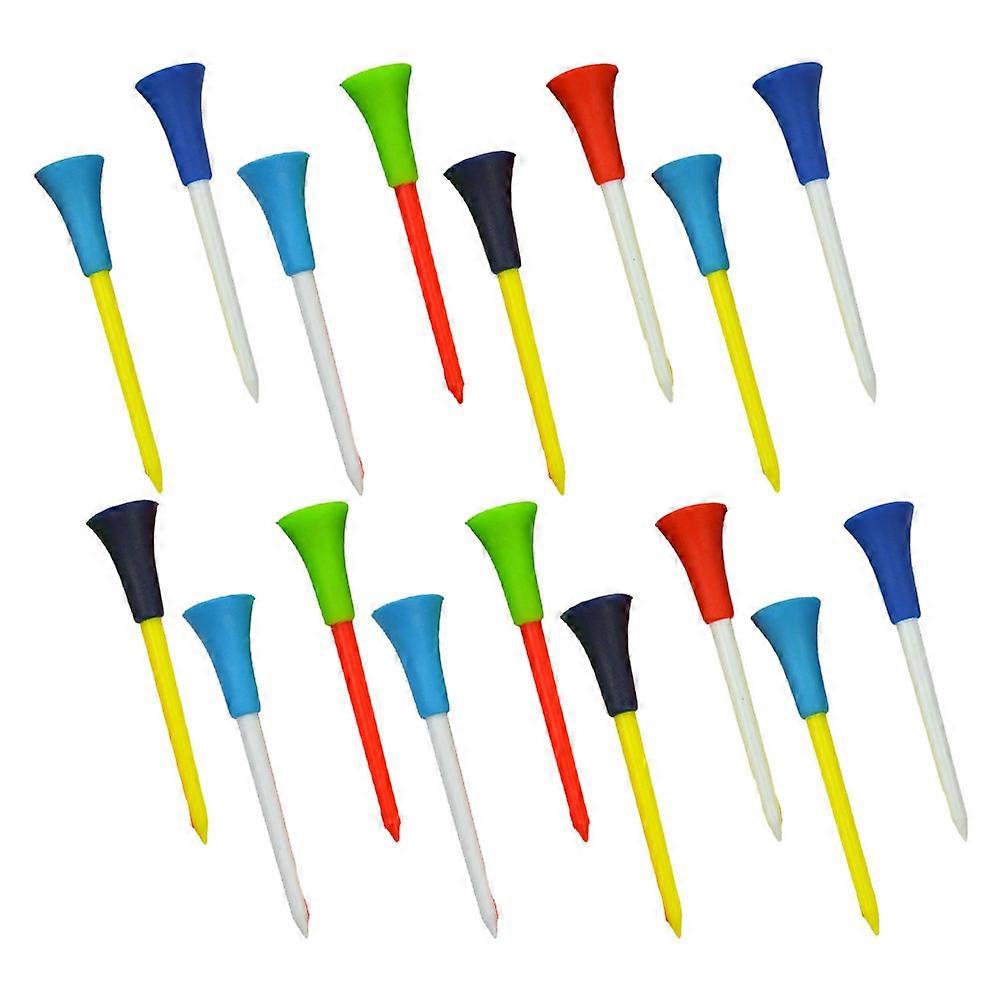 15pcs Durable Lightweight Plastic Golf Tees for Consistent Swing and Improved Distance – Random Color
