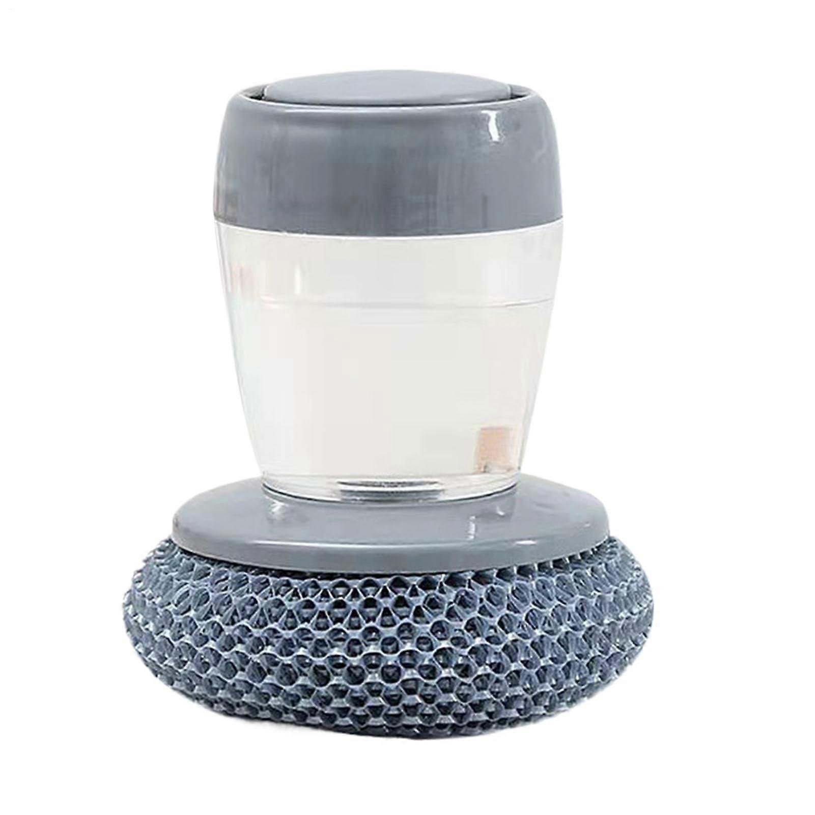 Kuechenspuelbuerste Pot Scrubber With Built-In Soap Dispenser, Multifunction Kitchen Cleaner, Ergonomic Handle For Pots