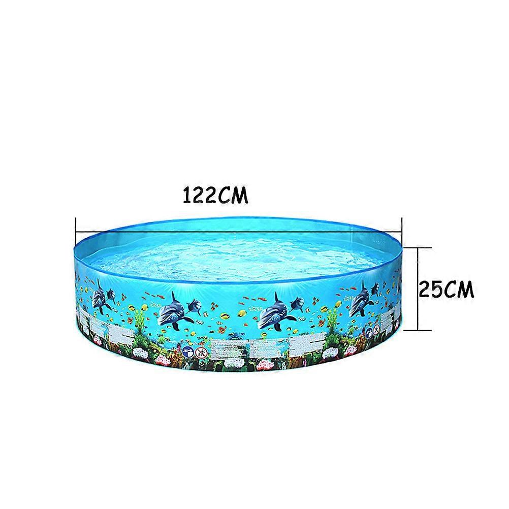 مسبح مائي خارجي ملون للمتعة الصيفية - تصميم دائري كرتوني بلاستيكي صلب للألعاب المائية في الفناء الخلفي