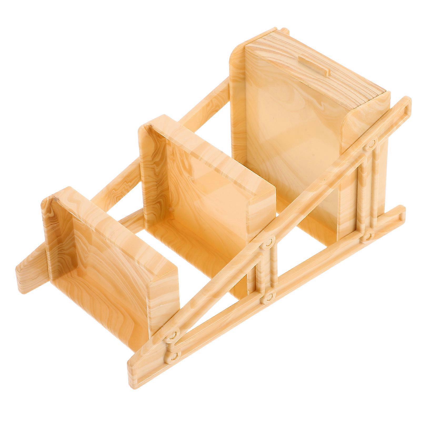 Plastic Miniature Display Shelf Khaki for Home Use with Space-Saving Design and Realistic Charm