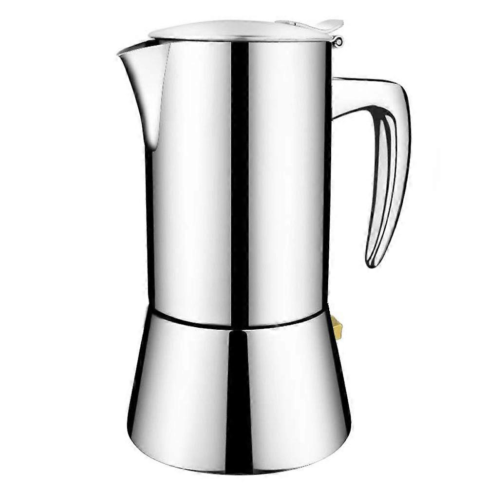 304 Stainless Steel Pot Espresso Coffee Maker For Home Use And Cafe Shop 200ml Silver Espresso 1Pcs