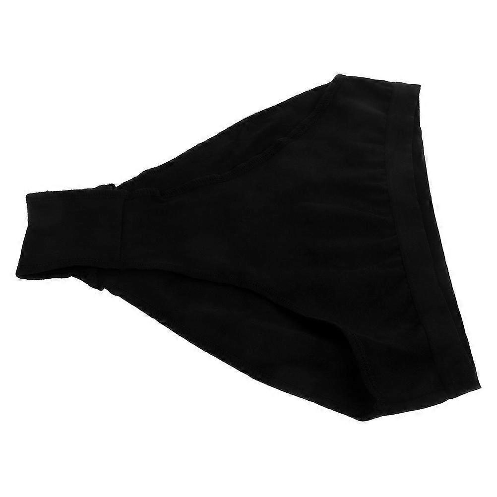 Women's High Waisted Dancewear Briefs in Black Cotton Material for Graceful Performances and Comfort