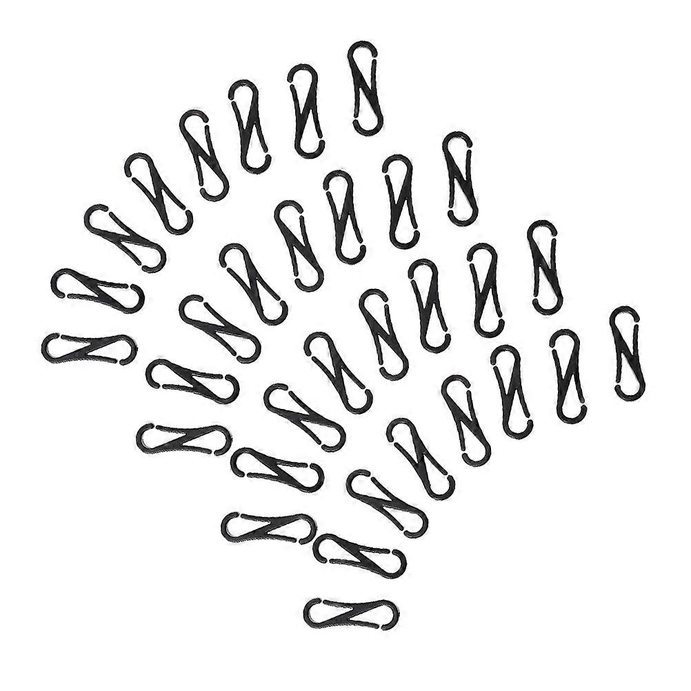 Black POM Spring Hooks for Storage Use with 200 Pieces Small Size Lightweight for Lanyard Snap Clip