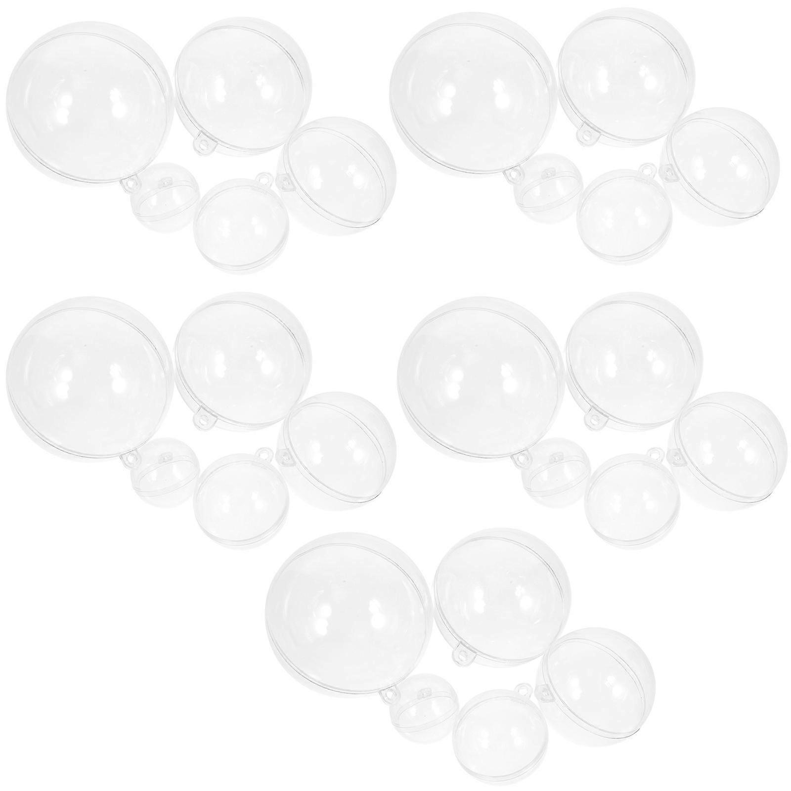 Clear Plastic Fillable Ball Ornament 25Pcs DIY Hanging Decoration For Parties And Festivals In Various Sizes