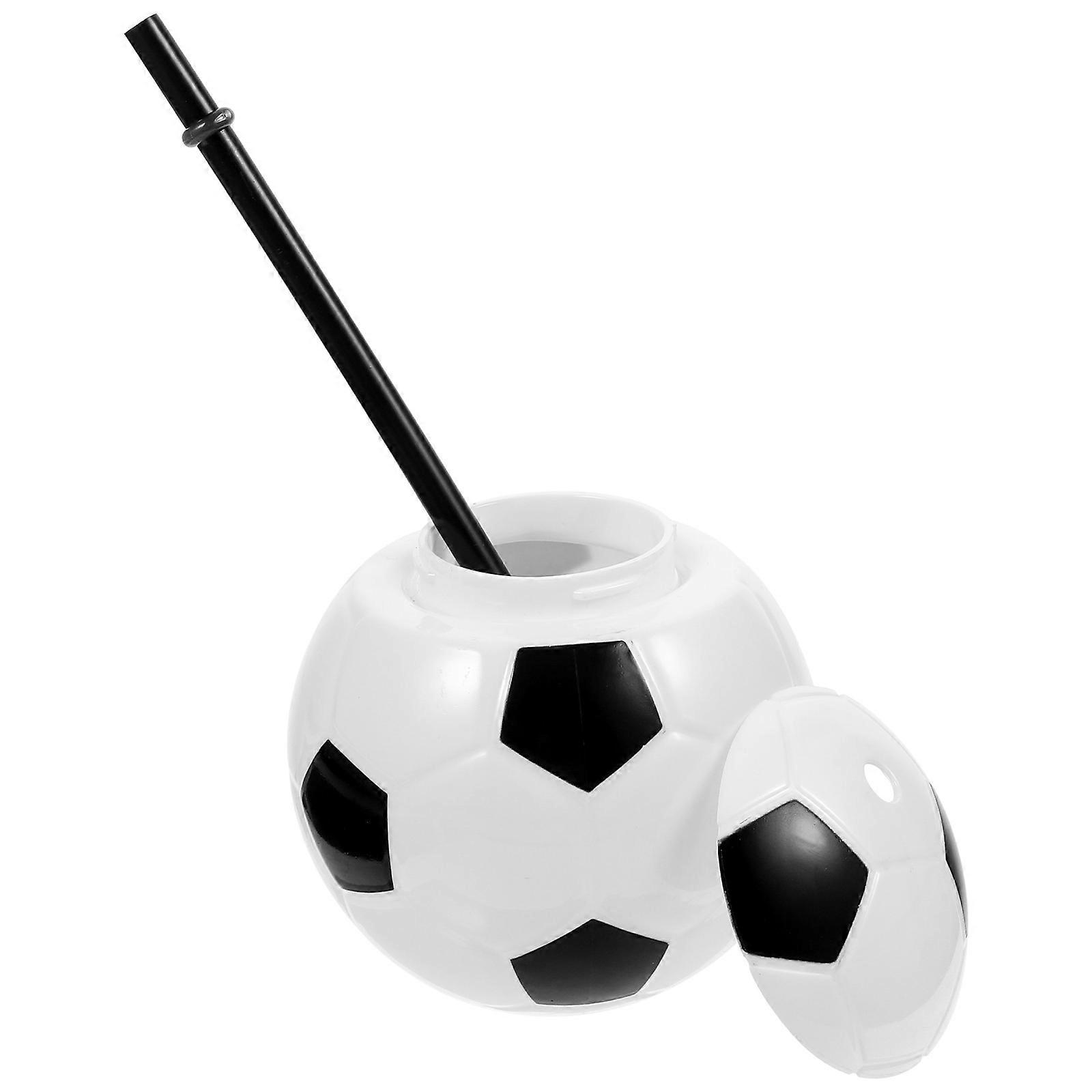 Multi Color Drinking Cup Soccer Shaped Coffee Mug For Café Use 9X9X8.5CM Smooth Lid Functionality 1Pcs