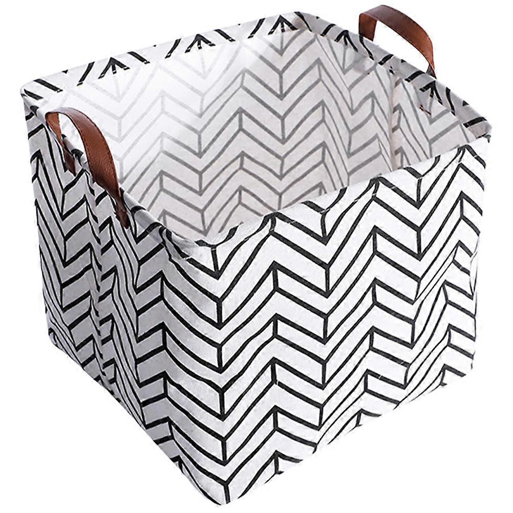 Black Large Laundry Basket Multipurpose Cotton Linen Basket for Storage Use