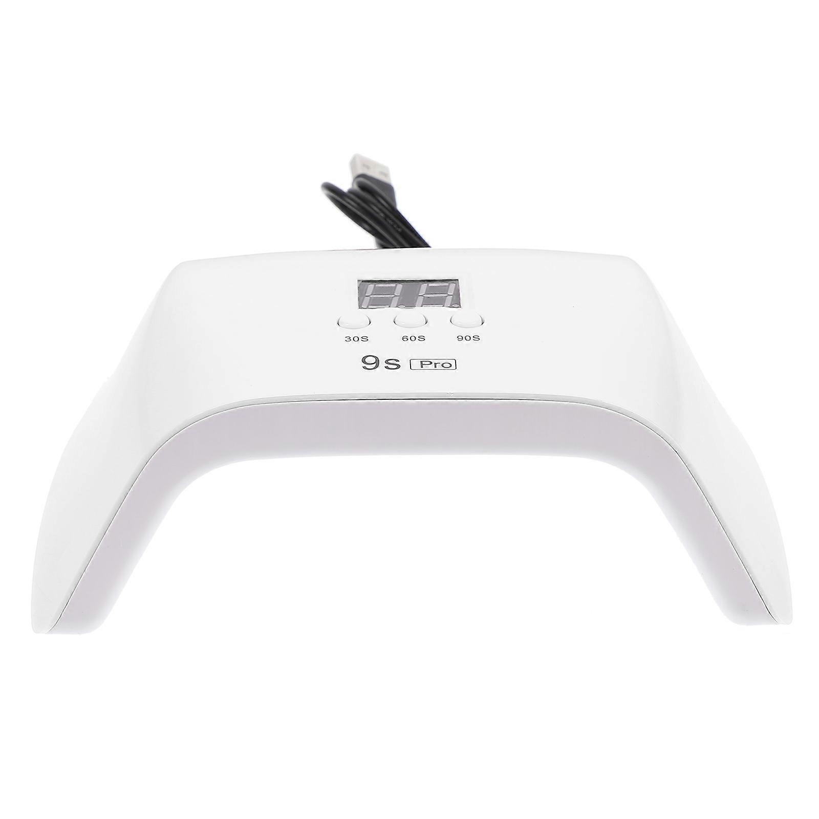 Nail Curing Lamp LED Nail Machine Beauty Salon Use Ergonomic Design White Portable 120W Power 1Pack