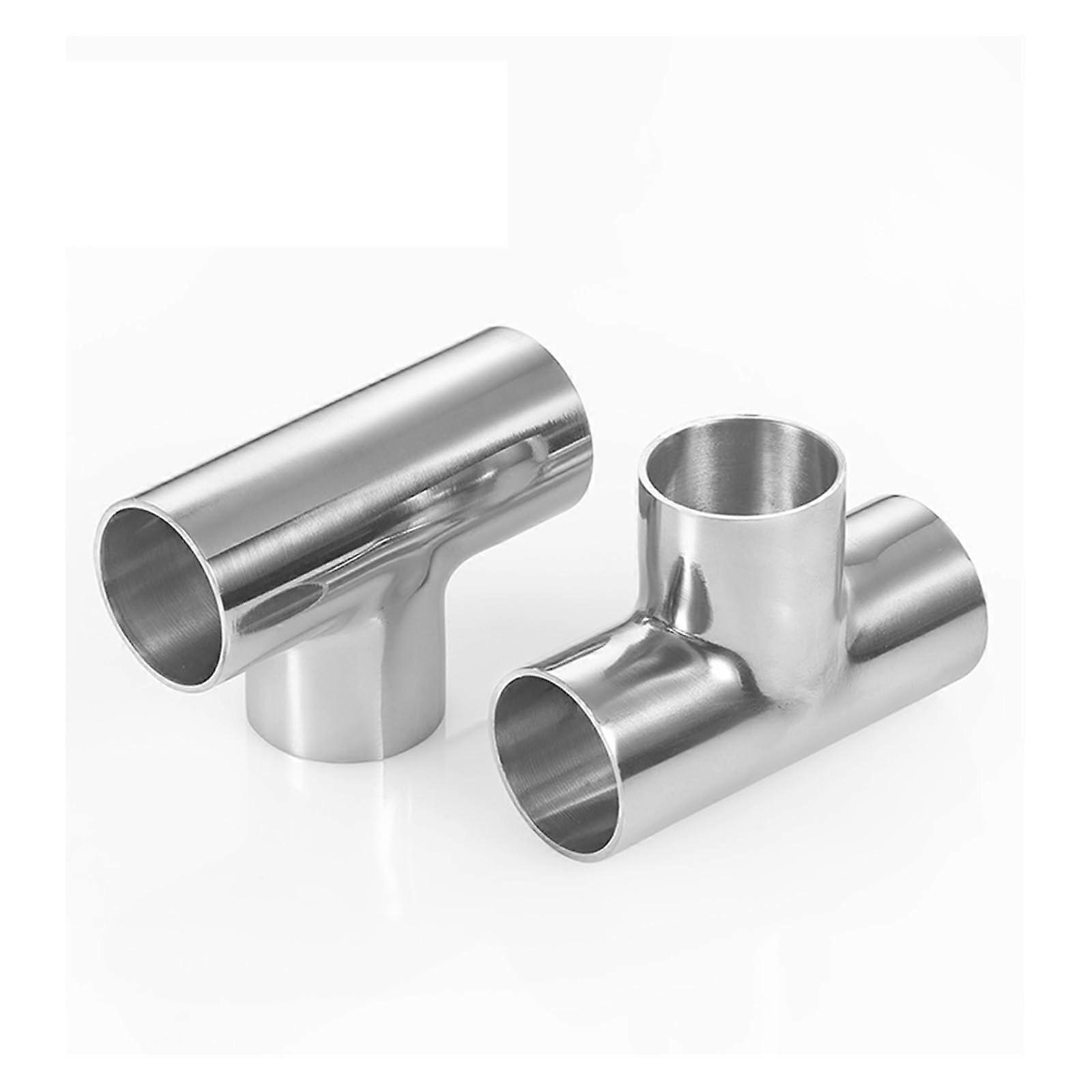 1pc 52mm Pipe OD Butt Weld Tee 3 Way Connector Pipe Fitting SUS304 Stainless Homebrew