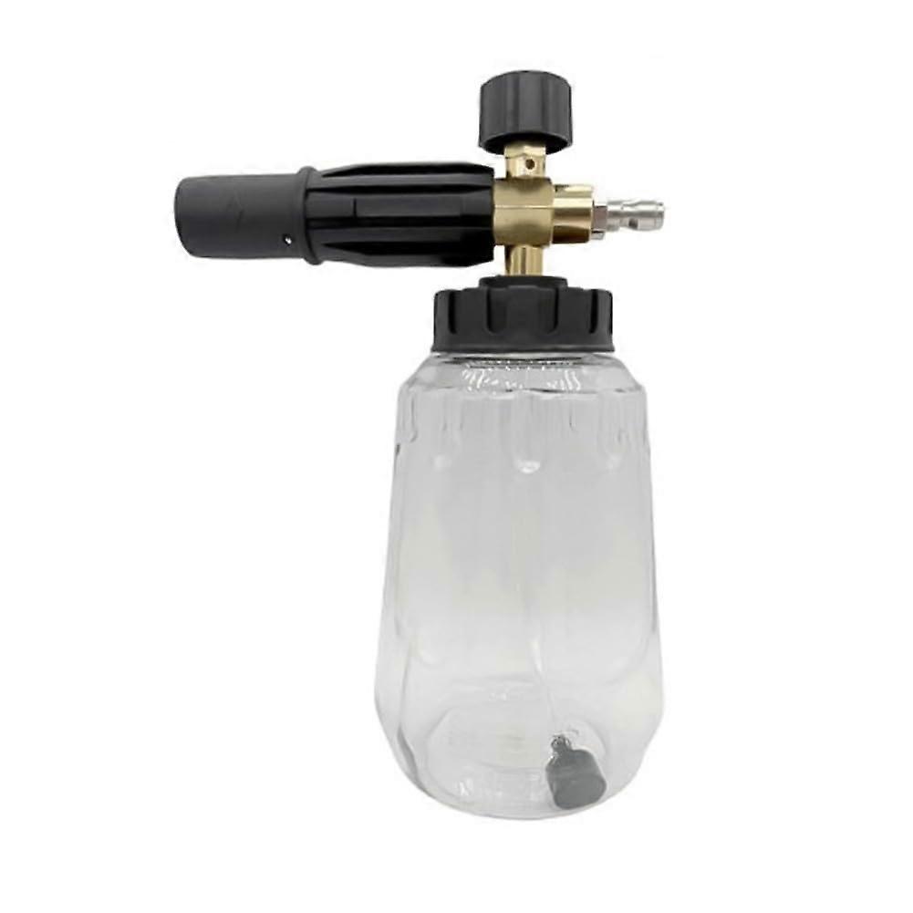 Efficient foam gun, compatible with 1L capacity for quick car washing.