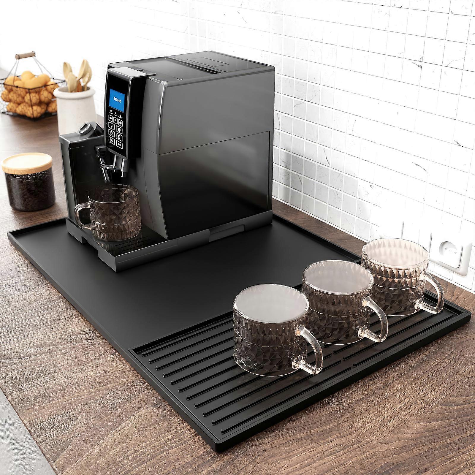 Silicone Drying Mat for Coffee Machine Black
