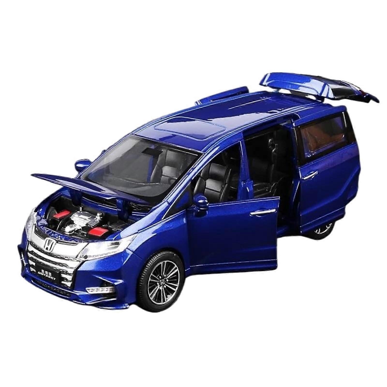 Scale model car 1:32 Honda Odyssey Alloy DieCast Model Car Collection ReadyMade Car Model (Blue)