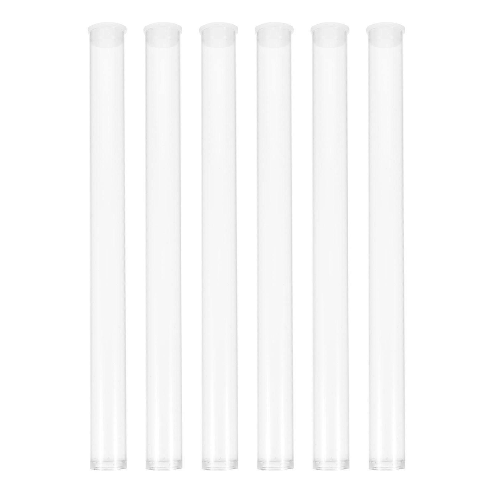 6 stücke Transparent Acryl Weihrauch Rohre Weihrauch Sticks Barrel Lagerung Rohre